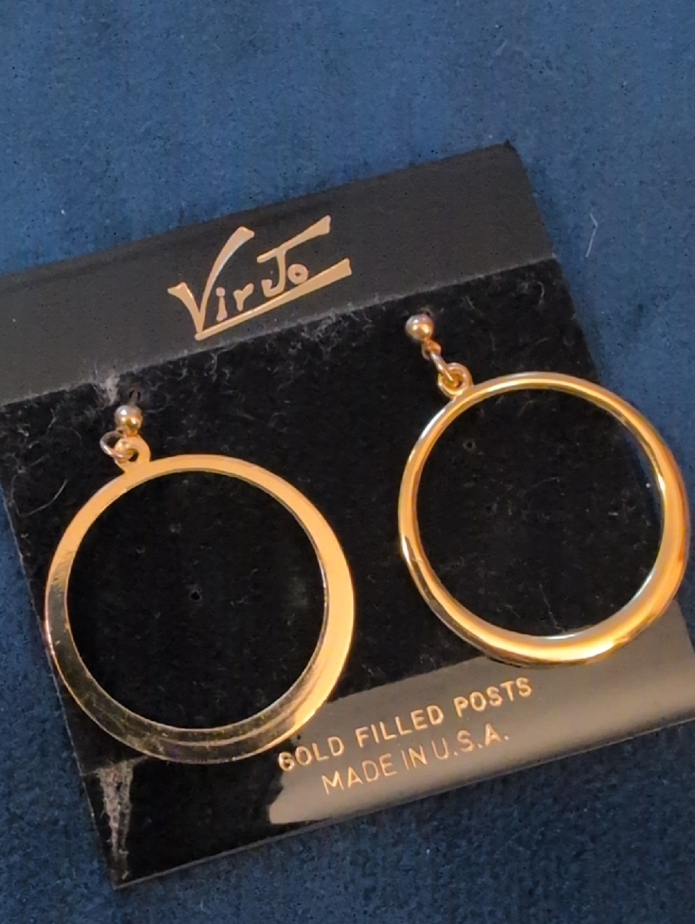 Gold Hoop Drop Earrings - Gold